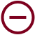 Minus sign inside a circle, representing minimizing a window